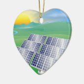 太陽エネルギーエネルギーイラストレーション セラミックオーナメント (左)