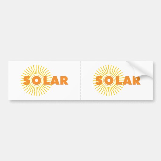 太陽エネルギー日曜日 バンパーステッカー (正面)