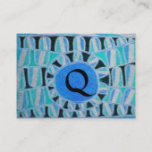 太陽エネル太陽のギーモノグラム青黄色ブラック 名刺 (裏面)