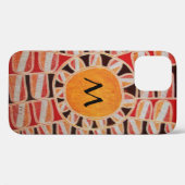 太陽エネル太陽のギーモノグラム黄色オレンジレッド黒 Case-Mate iPhoneケース (裏面 (横))
