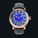 太陽エネル太陽のギー/明るい青，白，黒 腕時計<br><div class="desc">3D宝石インスパイア石と太陽の古代の儀式からの抽象芸術幾何学的デザイン.デザイン，モデリングとブルガンルミ描写ニ(c)による。</div>