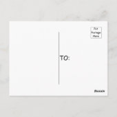 太陽オン海波と曇り青空 ポストカード (裏面)