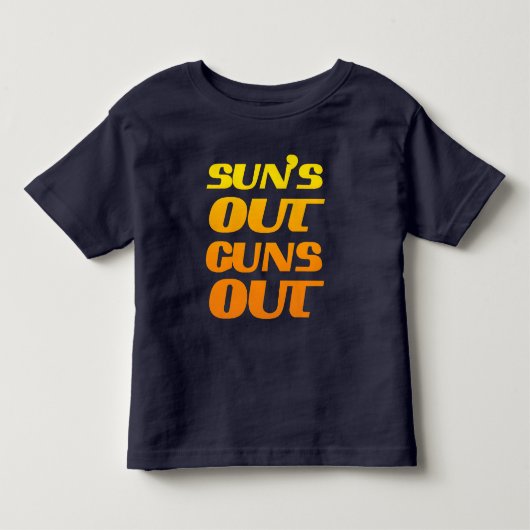 太陽カッコいいが外に出る トドラーTシャツ (正面)
