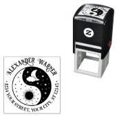 太陽クレセントムーンスターズ陰陽名Retアドレス セルフインキングスタンプ (インサイチュ)