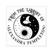 太陽クレセントムーンスターズ陰陽図書名 セルフインキングスタンプ (デザイン)