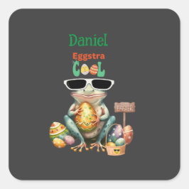 太陽クール眼鏡付きエグストラカエル復活祭うるう年 スクエアシール