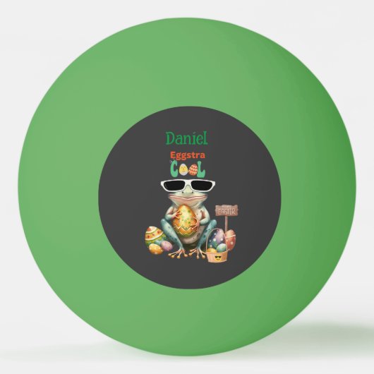 太陽クール眼鏡付きエグストラカエル復活祭うるう年 卓球ボール (正面)