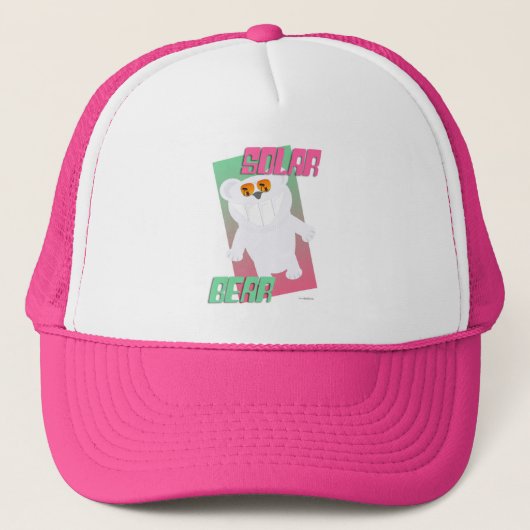 太陽グマ 楽しい ポーラービーチ アート カートゥーン 楽しい キャップ (正面)
