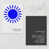 太陽シンボル – 青 名刺 (正面/裏面)