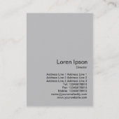 太陽シンボル – 黒の黄色 名刺 (裏面)