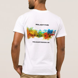 太陽タイム-線の外の色-ティー Tシャツ