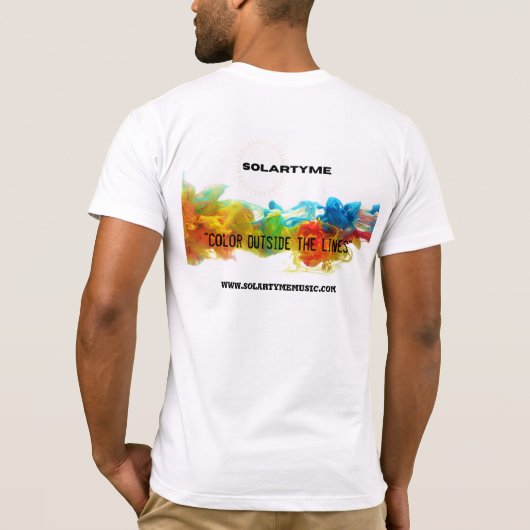 太陽タイム-線の外の色-ティー Tシャツ (裏面)