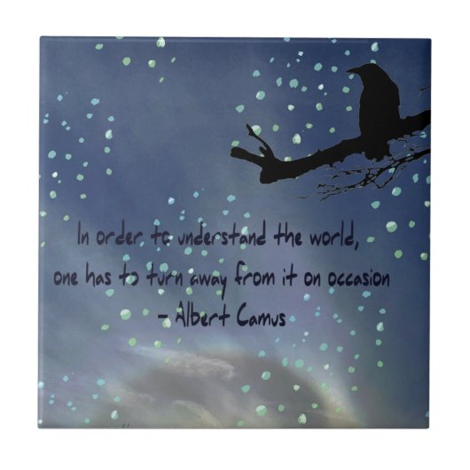 太陽ハロー雪と彫り瓦 タイル (正面)