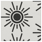 太陽パターン02 – 黒 ファブリック (クローズアップ)