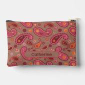 太陽パーソナライズされた月星ペイズリーパターン旅行 アクセサリーポーチ (裏面)