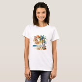 太陽ビーチ Tシャツ (正面フル)