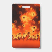 太陽フレアのフラクタルの名前入りの記章 バッジ (Back)