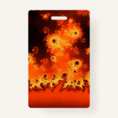 太陽フレアのフラクタルの名前入りの記章 バッジ (裏面)