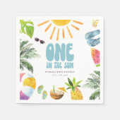 太陽プールの誕生日会に1人 スタンダードカクテルナプキン (正面)