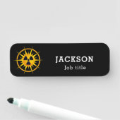 太陽モダン線放射記号 名札 (インサイチュ)