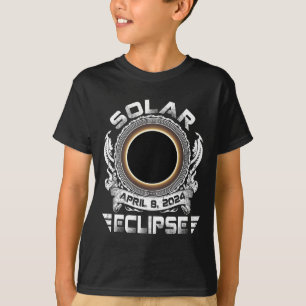太陽レトロ太陽のEclipse 2024トータリティ4月8日の男性 Tシャツ