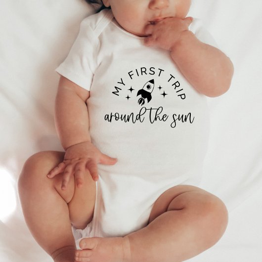太陽ロケのまわりにットの最初の旅 ベビーボディスーツ