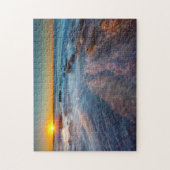 太陽光が太平洋の海 ジグソーパズル (縦)