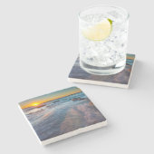 太陽光が太平洋の海 ストーンコースター (横)