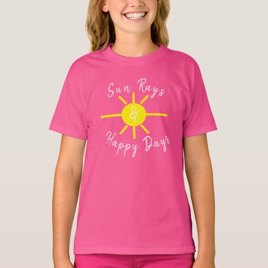 太陽光とハッピー日 Tシャツ (正面)
