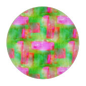 太陽光の抽象芸術色彩の鮮やかは黄色、ピンク カッティングボード (正面)