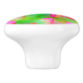 太陽光の抽象芸術色彩の鮮やかは黄色、ピンク セラミックノブ (側面)