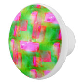 太陽光の抽象芸術色彩の鮮やかは黄色、ピンク セラミックノブ (右)