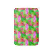 太陽光の抽象芸術色彩の鮮やかは黄色、ピンク バスマット (正面縦)