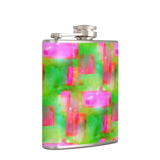 太陽光の抽象芸術色彩の鮮やかは黄色、ピンク フラスク (右)