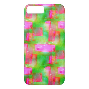 太陽光の抽象芸術色彩の鮮やかは黄色、ピンク iPhone 8 PLUS/7 PLUSケース