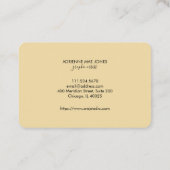 太陽光の黄色と黒のストライプフェイクが重なる 名刺 (裏面)