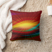 太陽光抽象芸術アート クッション (ブランケット)