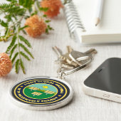 太陽光発電で地球温暖化と闘おう キーホルダー (側面)