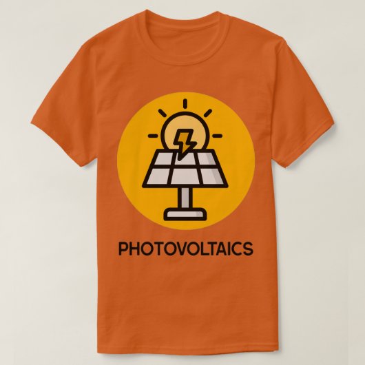 太陽光発電 Tシャツ (デザイン正面)