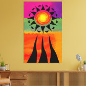 太陽光線と要素 キャンバスプリント (インサイチュ (リビング))