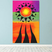 太陽光線と要素 キャンバスプリント (インサイチュ (ウッドフロア))