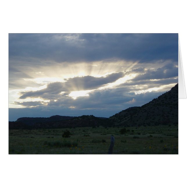 太陽光線の上昇カード (正面横)