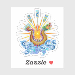 太陽光線を使用したドラゴンボートロゴ シール