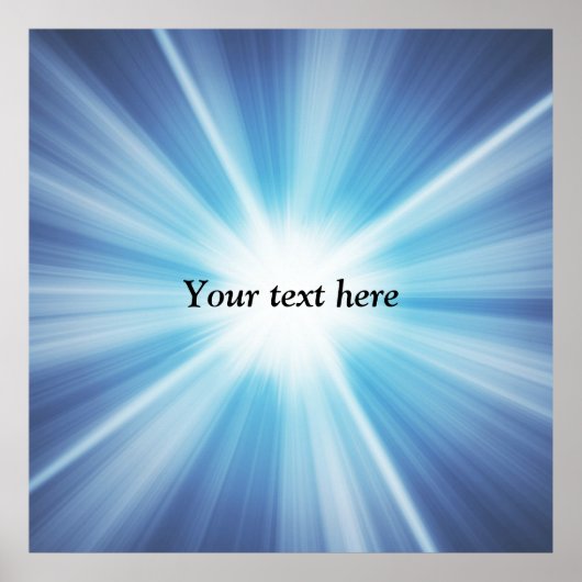 太陽光線パターンテンプレート ポスター (正面)