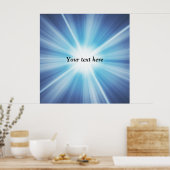 太陽光線パターンテンプレート ポスター (キッチン)