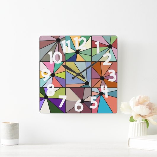 太陽光線 スクエア壁時計 (ホーム)