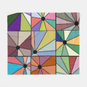 太陽光線 フリースブランケット (正面(横))