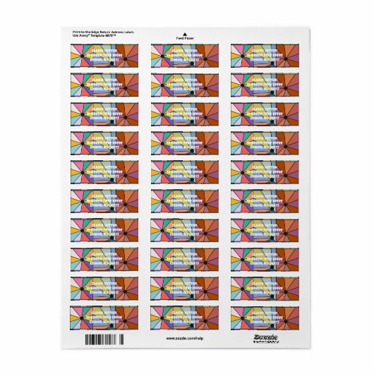 太陽光線 ラベル (フルシート)