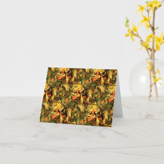 太陽光踊り..... カード (黄色い花)