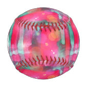 太陽光輝抽象芸術絵を描水色 野球ボール (正面)